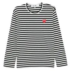 Полосатая футболка с вышивкой