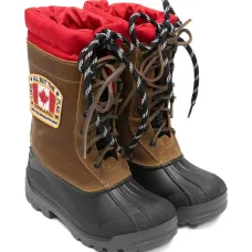 Ботинки на шнуровке с нашивкой-логотипом