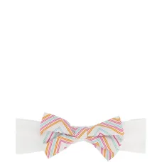 Ободок с бантом и зигзагообразным принтом