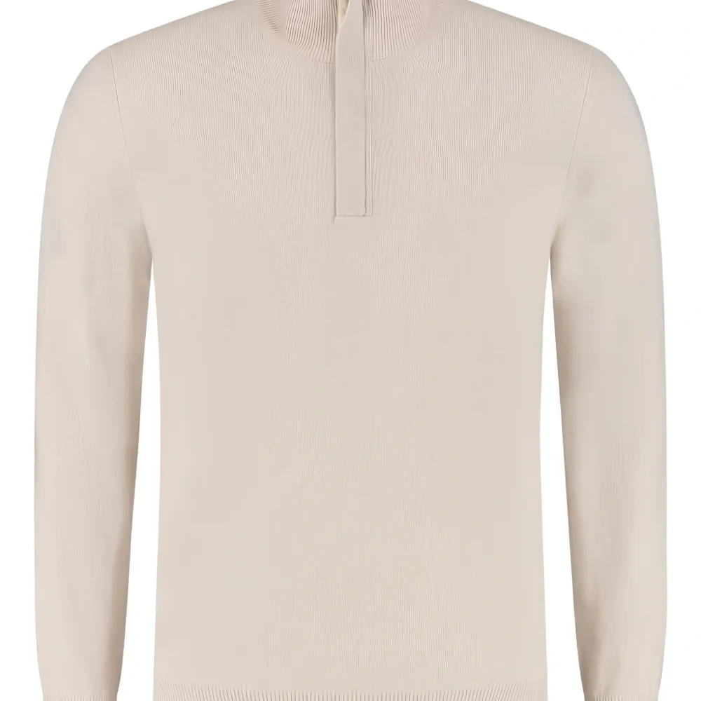 Свитер с высоким воротником на молнии до половины