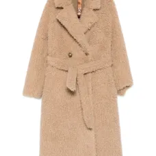 Двубортное пальто с поясом Двубортное пальто с поясом