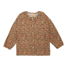 Рубашка с оборками и принтом