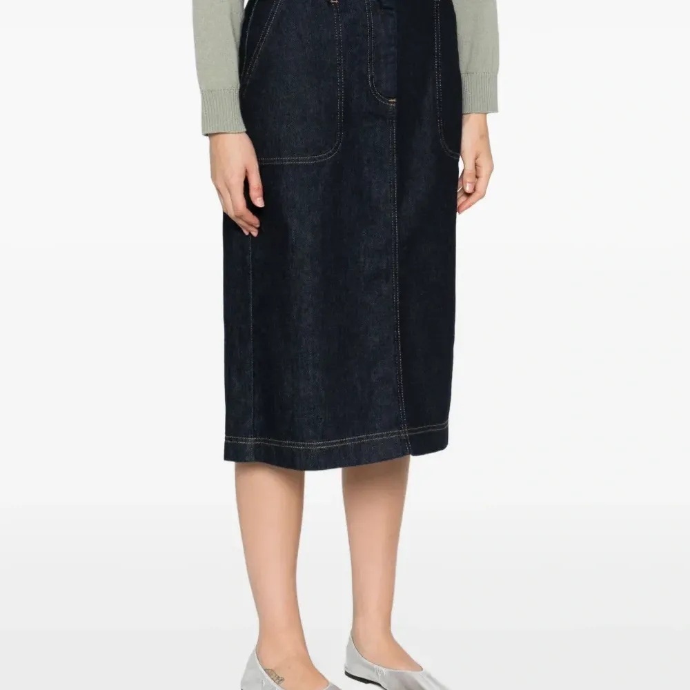 Джинсовая юбка миди