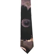 Шелковый галстук с цветочным принтом