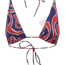 Треугольный топ бикини с абстрактным принтом