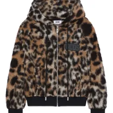 Куртка с капюшоном и анималистичным узором Куртка с капюшоном и анималистичным узором