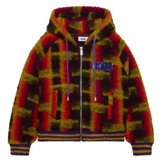 Клетчатая куртка с капюшоном