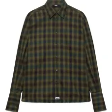 Клетчатый топ с длинными рукавами