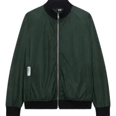 Куртка в тонкую полоску с нашивкой-логотипом Куртка в тонкую полоску с нашивкой-логотипом