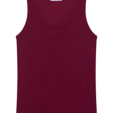 Топ в рубчик с вышивкой