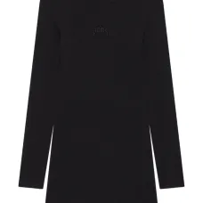 Платье мини в рубчик с логотипом Платье мини в рубчик с логотипом