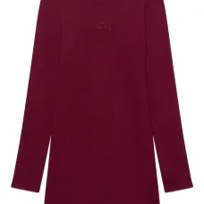 Платье в рубчик с длинными рукавами Платье в рубчик с длинными рукавами