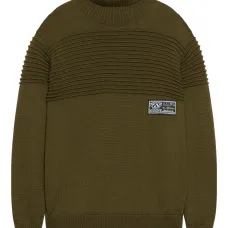 Свитер в рубчик с высоким воротником