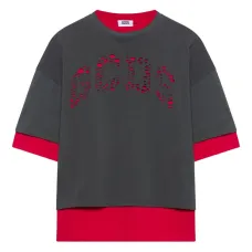 Многослойная футболка с вырезом