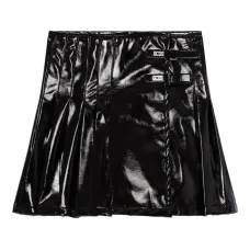 Плиссированная юбка с пряжками