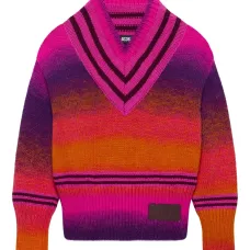 Джемпер с V-образным вырезом и эффектом деграде Джемпер с V-образным вырезом и эффектом деграде