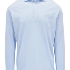 Рубашка поло с длинными рукавами и карманом