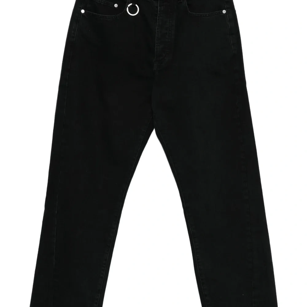 Джинсы с кольцевым декором