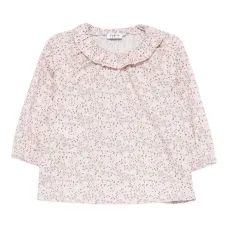 Блузка с цветочным принтом и оборками