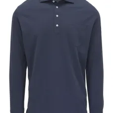 Рубашка поло с длинными рукавами и карманом
