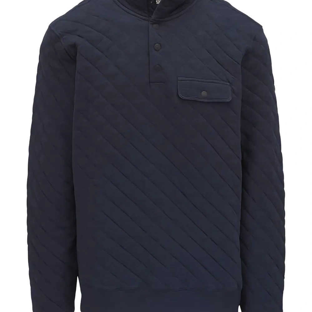 Эпическая стеганая толстовка на пуговицах