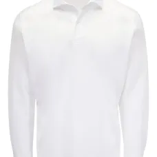 Рубашка поло с манжетами в рубчик