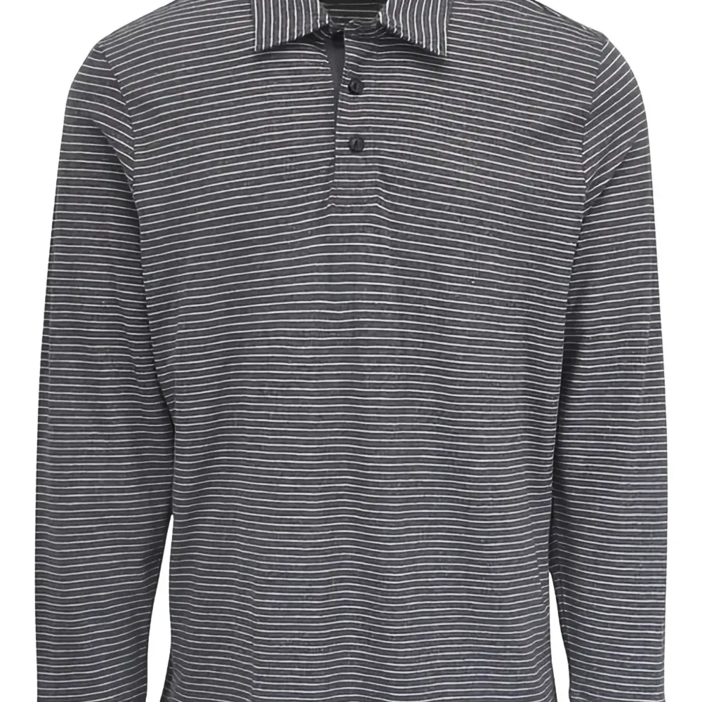 Поло в полоску с эффектом выцветания на солнце