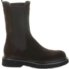 Замшевые ботинки челси с эластичными вставками