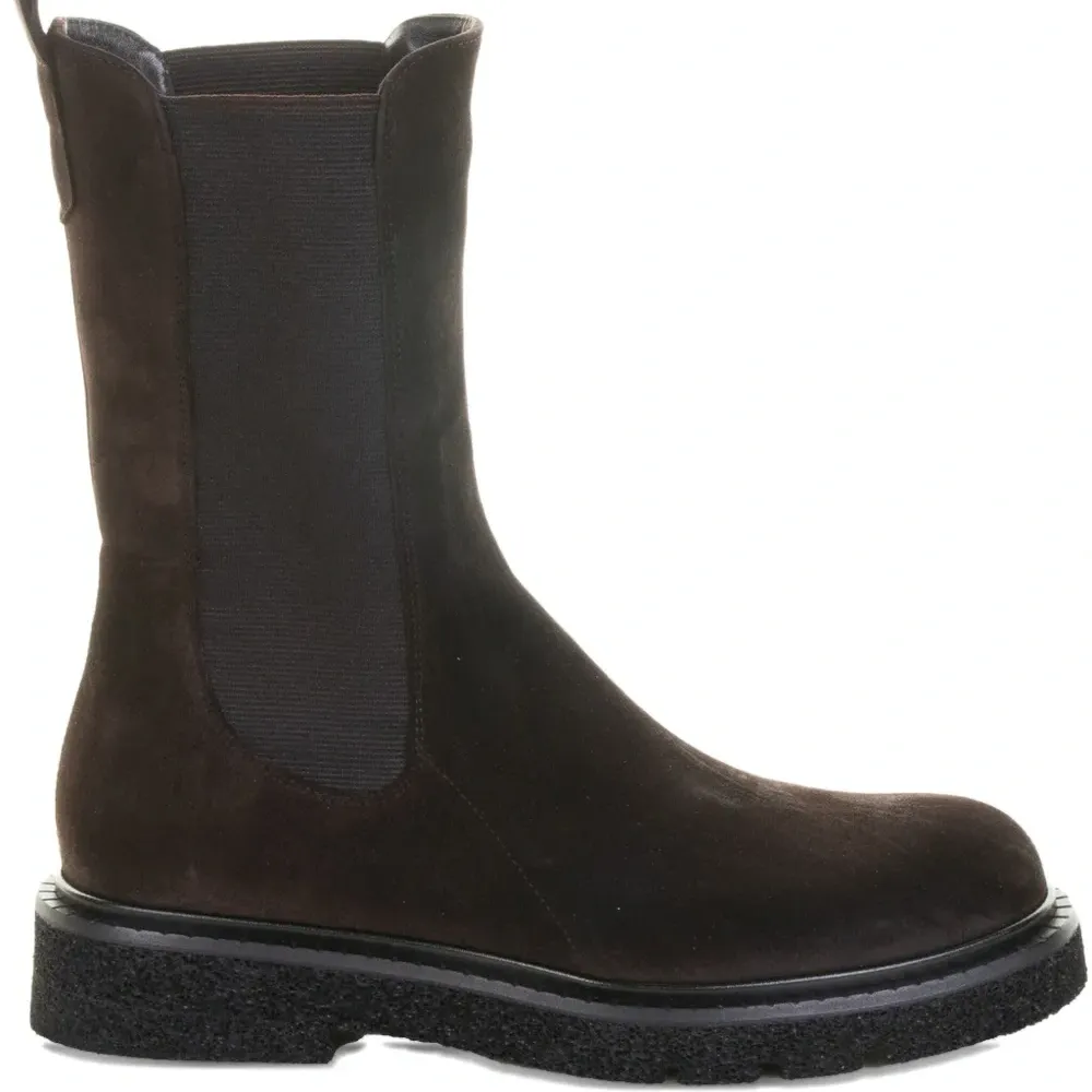 Замшевые ботинки челси с эластичными вставками