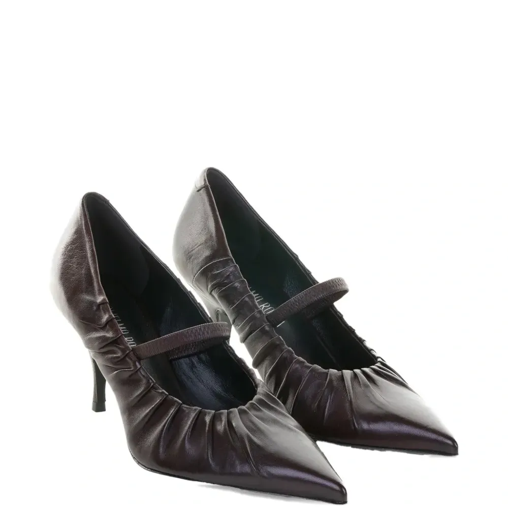 Кожаные туфли-лодочки Allegra с заострённым носком и каблуком 70 мм