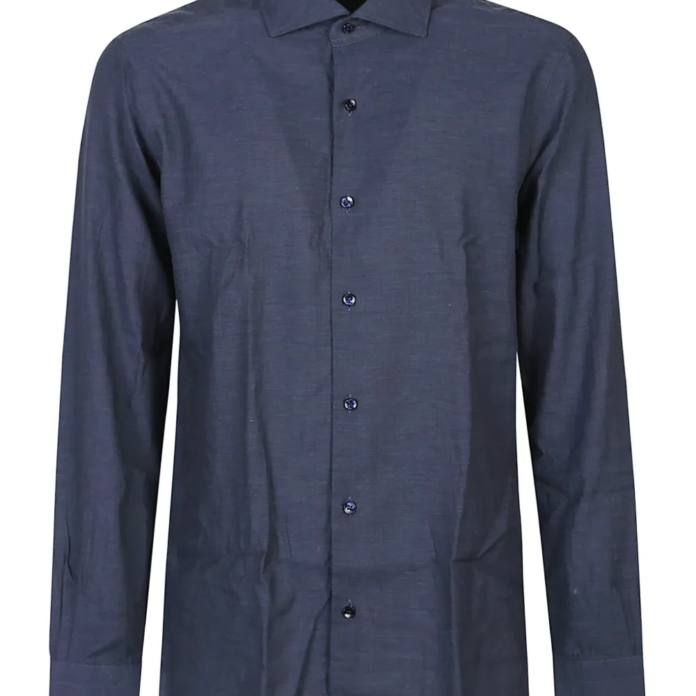 Хлопковая рубашка с длинными рукавами