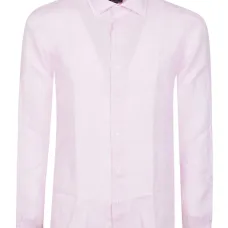 Льняная рубашка с длинными рукавами