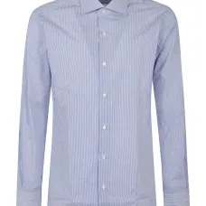 Рубашка из хлопка в тонкую полоску