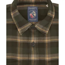 Винтажная португальская рубашка в клетку на пуговицах