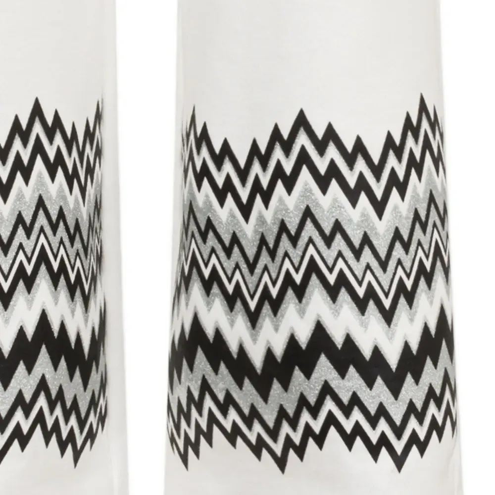 Брюки с узором зигзаг