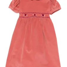 Платье с короткими рукавами и вышивкой