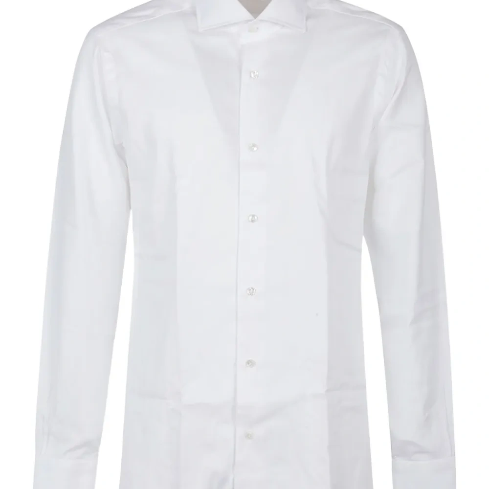 Хлопковая рубашка с длинными рукавами