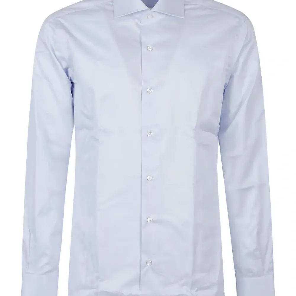 Хлопковая рубашка с длинными рукавами