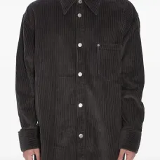 Вельветовая рубашка-куртка с накладными карманами Вельветовая рубашка-куртка с накладными карманами