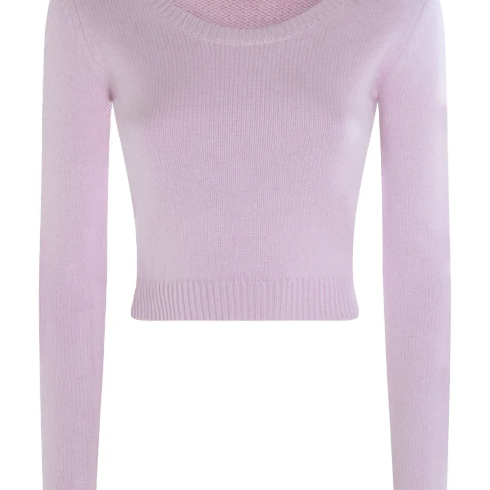 Укороченный свитер с круглым вырезом Укороченный свитер с круглым вырезом