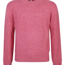 Шерстяной свитер с крапинками и круглым вырезом