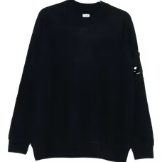 Вязаный пуловер с круглым вырезом из валяной шерсти