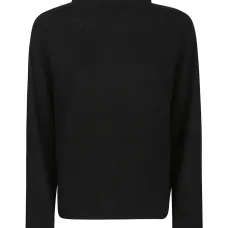 Кашемировый свитер с воротником-стойкой