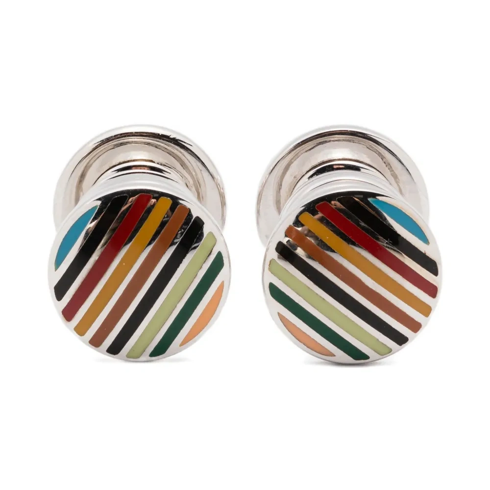 Запонки в полоску