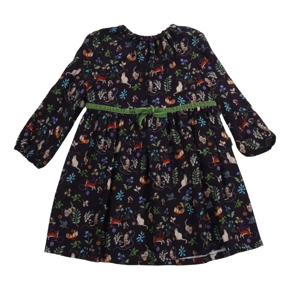 Платье с графическим принтом и бантом