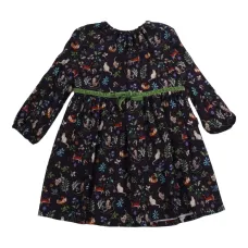 Платье с графическим принтом и бантом