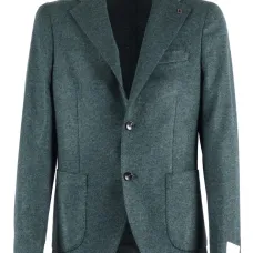 Пиджак на двух пуговицах с накладными карманами