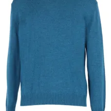 Кофта с круглым вырезом в рубчик