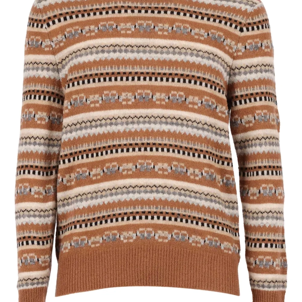 Джемпер с круглым вырезом в технике "фэйр-айл"