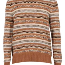 Джемпер с круглым вырезом в технике "фэйр-айл"